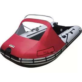 Тент носовой с окном и таргой для лодки ПВХ, 440-500, Oxford 600D, красный tent440-500TNOT_red