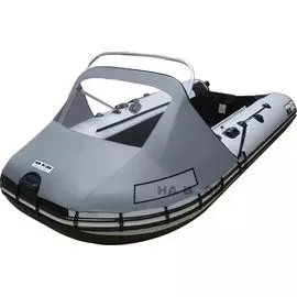 Тент носовой с окном и таргой для лодки ПВХ, 440-500, Oxford 600D, светло-серый tent440-500TNOT_light_gray