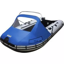 Тент носовой с окном и таргой для лодки ПВХ, 440-500, Oxford 600D, синий tent440-500TNOT_blue