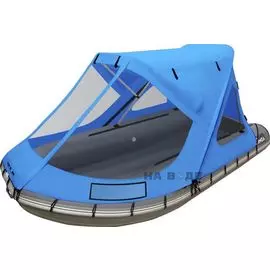 Тент-трансформер для лодок ПВХ 300-315, Oxford 600D, синий tent300-315TT_blue
