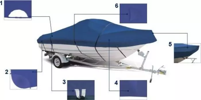 Тент транспортировочный для лодок длиной 6,3-6,7 м типа Cabin Cruiser MA20114