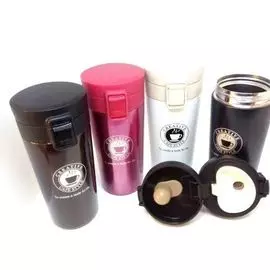 Термокружка пластик/металл CY-012 с крышкой, 380ml 2000926443545