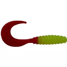 Твистер Helios Credo 2,35"/6,0 см Acid lemon &amp; Red 7шт. (HS-10-029) tr-150145