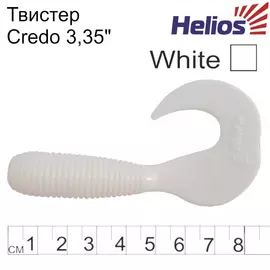Твистер Helios Credo 3,35"/8,5 см White 7шт. (HS-11-001) tr-124669