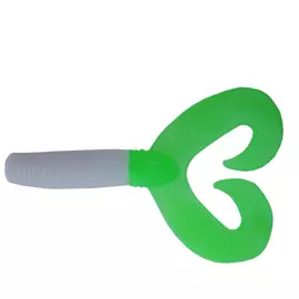 Твистер Helios Credo Double Tail 1,96"/5 см White &amp; Green 10шт. (HS-27-016) tr-164035