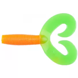 Твистер Helios Credo Double Tail 3,54"/9 см Orange &amp; Green 5шт. (HS-28-025) tr-164043