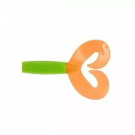 Твистер Helios Credo Double Tail 3,54"/9 см Lime &amp; Orange 5шт. (HS-28-020) tr-164040