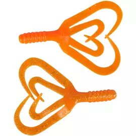 Твистер Helios Credo Four tail 2,35"/6,0 см Orange &amp; Sparkles 10шт. (HS-20-022) tr-144716