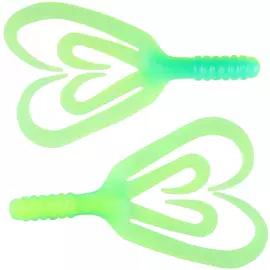 Твистер Helios Credo Four tail 2,35"/6,0 см Blue Lime 10шт. (HS-20-040) tr-211459