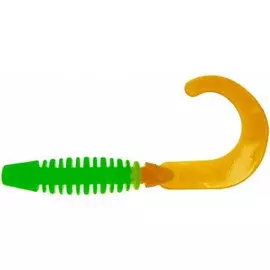 Твистер Helios Din 3,11"/7,9см Lime &amp; Orange 6шт. (HS-33-020) tr-203489