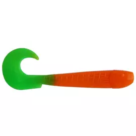 Твистер Helios Long Hybrid 3,55"/9,0 см Orange &amp; Green 7шт. (HS-15-025) tr-131538