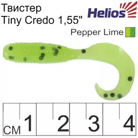 Твистер helios тiny credo 1,55"/4 см pepper lime 12шт. (hs-8-009) tr-117801
