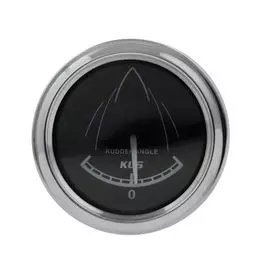 Указатель угла поворота руля, черный циферблат, нерж. ободок, д. 52 мм, 0-190 Ом JMQ00013_KF09021