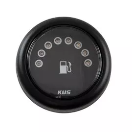 Указатель уровня топлива светодиодный, черный циферблат, черный ободок, д. 52 мм KY10216