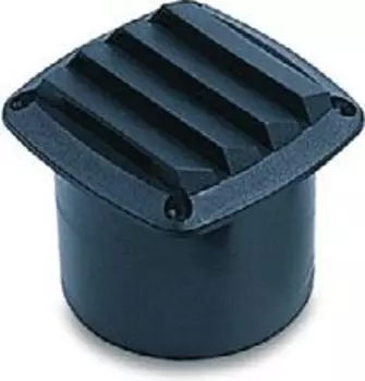 Вентиляционная решетка с патрубком, черная more-10247845