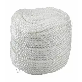 Веревка 3-прядная d14мм, L200м, белый, Marine Rocket MR-PET14200