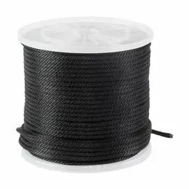 Веревка сплошного плетения d10мм, L100м черный, Marine Rocket MR-NS10100BLK