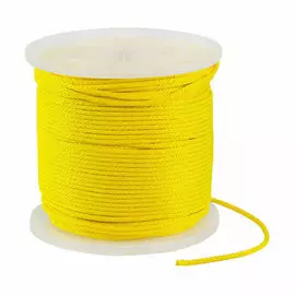Веревка сплошного плетения d8мм, L150м желтый, Marine Rocket MR-NS08150Y