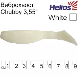 Виброхвост Helios Chubby 3,55"/9 см White 5шт. (HS-4-001) tr-117791