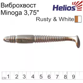 Виброхвост Helios Minoga 3,75"/9.5 см Rusty &amp; White 5шт. (HS-17-005) tr-132665