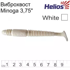 Виброхвост Helios Minoga 3,75"/9.5 см White 5шт. (HS-17-001) tr-132667