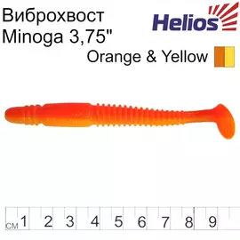 Виброхвост Helios Minoga 3,75"/9.5 см Orange &amp; Yellow 5шт. (HS-17-015) tr-132660