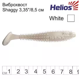Виброхвост Helios Shaggy 3,35"/8,5 см White 5шт. (HS-16-001) tr-132638