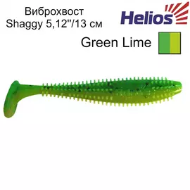 Виброхвост Helios Shaggy 5,12"/13 см Green Lime 5шт. (HS-18-010) tr-140269