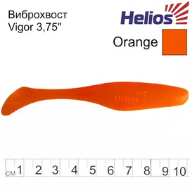 Виброхвост Helios Vigor 3,75"/9.5 см Orange 7шт. (HS-6-024) tr-131523