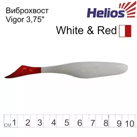 Виброхвост Helios Vigor 3,75"/9.5 см White RT 7шт. (HS-6/1-003) tr-124664