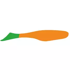 Виброхвост Helios Vigor 3,75"/9.5 см Orange &amp; Green 7шт. (HS-6-025) tr-131532