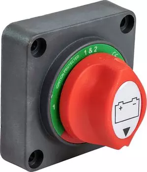 Выключатель массы "OFF-1-BOTH-2" (2 АКБ), 200 А, Marine Rocket 4620136032469