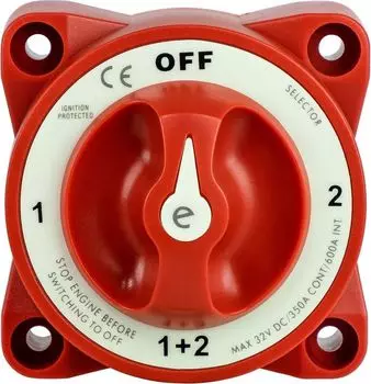 Выключатель массы "OFF-1-BOTH-2" (2 АКБ), 300 А, Marine Rocket MRBS00041