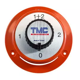 Выключатель массы "OFF-1-BOTH-2" (2 АКБ), 175 А, красный 10610