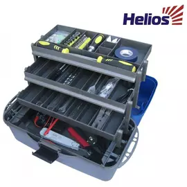 Ящик для инструментов трехполочный синий helios tr-109240