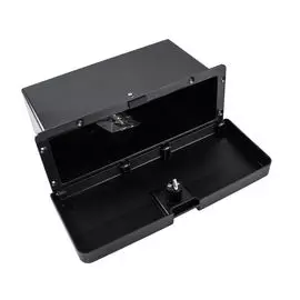 Ящик для мелочей врезной, с замком, черный C12200