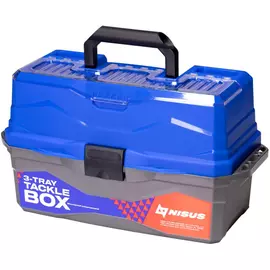 Ящик для снастей Tackle Box трехполочный N-TB-3-T Nisus синий N-TB-3-B