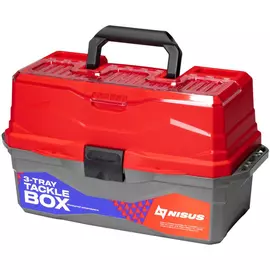 Ящий для снастей Tackle Box трехполочный N-TB-3-R, красный, Helios tr-241405