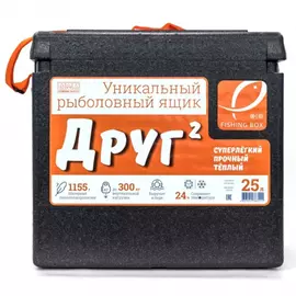 Ящик рыболовный Друг-2 25 л черный размер 39,5x43x29 см (138311) Camping World tr-224879