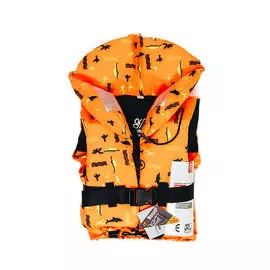 Жилет страховочный детский FREEDOM 20-30 кг, оранжевый с рисунком 5002120_MP