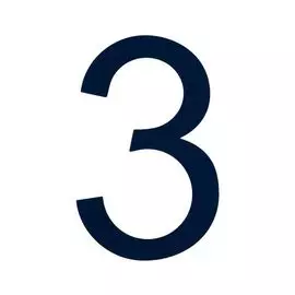 Знак номера 3, синий art00094324