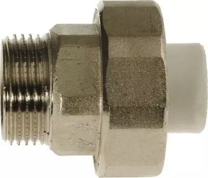 Американка полипропиленовая Кросс 25х3/4" НР, белая