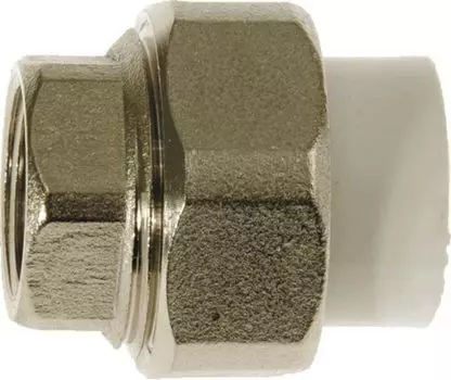 Американка полипропиленовая Кросс 25х3/4" ВР, белая