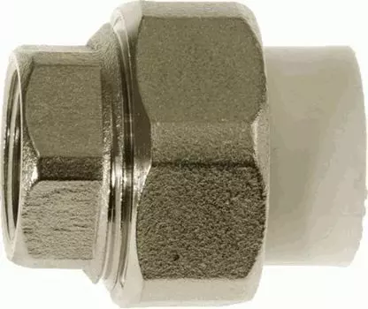 Американка полипропиленовая Кросс 40х1.1/4" ВР, белая