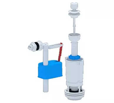 Арматура для бачка Ани-пласт WC4050 с боковой подводкой G 1/2", с пластиковым штуцером, ручка шток эконом