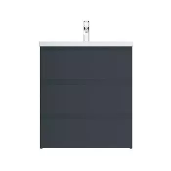 База под раковину AmPm Gem S M91FSX0752GM 75см, напольная, 3 ящика, графит матовый