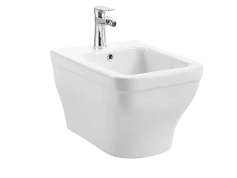 Биде подвесное Акватек Амадео AQ1663-00 безободковое, горизонтальный выпуск