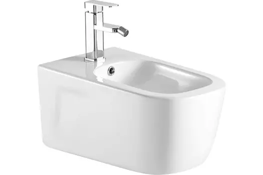 Биде подвесное Акватек Дива AQ1012-00 безободковое, горизонтальный выпуск