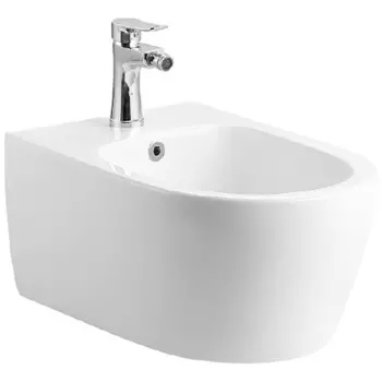 Биде подвесное Акватек Европа AQ1006-00 безободковое, горизонтальный выпуск