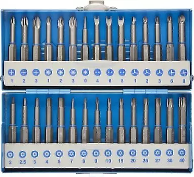 Биты Зубр 26092-H30 со специальными профилями, обточенные, хромомолибденовая сталь, 50 мм, 30 предметов